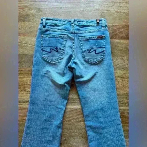 SALE | All American Girl Wax Jeans | Size 3 | Blue | Fit and Flare Pants - Picture 15 of 16